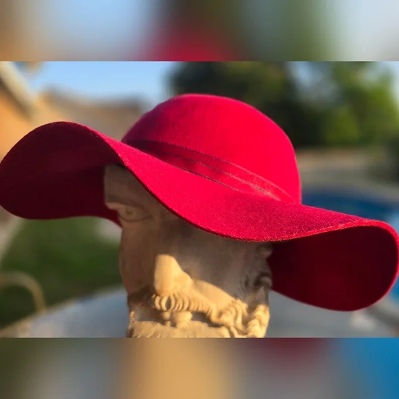 Nine West | Accessories | Nine West Elegant Red Widebrim Hat  display picture 3